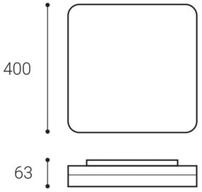 LED2 - LED Mennyezeti lámpa SQUARE II LED/30W/230V 3000/4000/5700K IP54