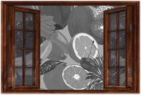 Poszterek 90x60 Citrus szürke Gyümölcsök