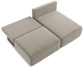 Bézs kinyitható-tárolóhelyes sarokkanapé (jobb oldali) Kalena – Makamii