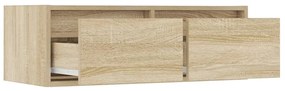 TV szekrény LED világítással sonoma tölgyfa 75x35,5x25 cm