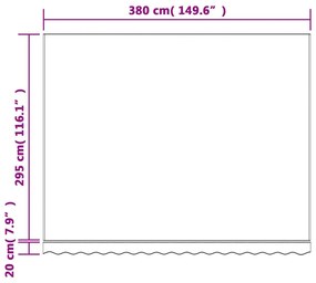 piros és fehér csíkos pótszövet napellenzőhöz 4x3 m