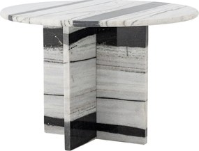 Fekete-fehér márvány kerek dohányzóasztal ø 61 cm Rosito – Bloomingville