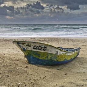 Poszter 30x30cm Csónak a parton, Assaf Frank