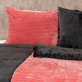 4Home Stripe mikroflanel ágyneműhuzat, rózsaszín, 140 x 200 cm, 70 x 90 cm