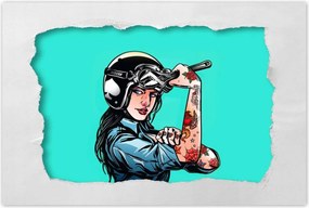 Poszterek 90x60 Csaj motorokat javít