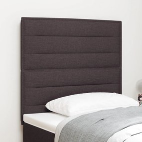 LED Főtámla Vonal Design Sötétbarna 90 cm Szövet