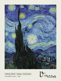 Reprodukció The Starry night (1889), Vincent van Gogh