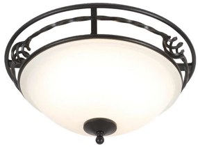 Elstead PB-F-A-BLACK - Mennyezeti lámpa PEMBROKE 2xE27/60W/230V