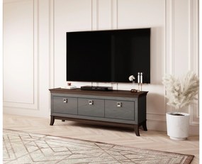 TV asztal/szekrény Tyrion Typ 39 (fényes antracit + csokoládé). 1108299