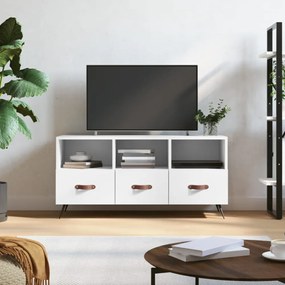 fehér szerelt fa TV-szekrény 102 x 36 x 50 cm