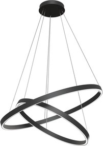 MAYTONI MOD058PL-L74B4K RIM Modern Led Függesztett Lámpa Fekete LED IP20