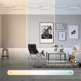 Briloner 3761019 - LED dimmelhető mennyezeti lámpatest LED/45W/230V 2700-6500K+távirányító matt króm