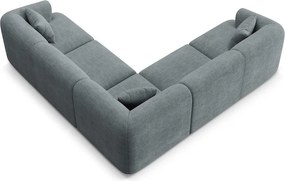 Sötétszürke kordbársony sarokkanapé Campi – Cosmopolitan Design