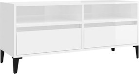 vidaXL magasfényű fehér szerelt fa TV-szekrény 100 x 34,5 x 44,5 cm