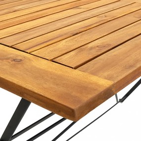 tömör akácfa összecsukható kerti asztal 120 x 70 x 74 cm