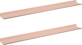 vidaXL Lebegő polc 2 pcs Rózsaszín 80 x 9 x 2,5 cm Acél