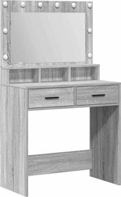 vidaXL Öltözködőasztal fiókkal Szürke Sonoma 79 x 41 x 135 cm Faanyag