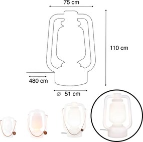 Okos állólámpa fehér 110 cm, beleértve a Wifi G95 - Storm Extra Large