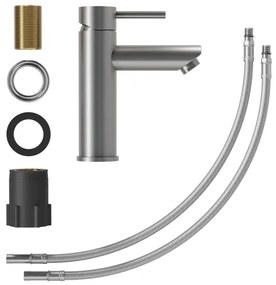 BATH DELUXE 28-017-03-73-02 - Mosdócsap RINGSTED 17,8 cm porított szürke