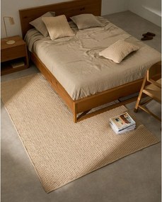 Krémszínű kézi szövésű pamutkeverék szőnyeg 160x230 cm Mascarell – Kave Home