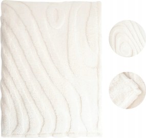 Bolyhos takaró strukturált mintával 150x200cm ekrü tökéletes ajándék Homla