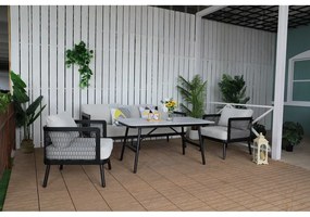 Szürke fém kerti fotel Edinburgh Duo – Rojaplast