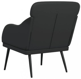 fekete műbőr fotel 63 x 76 x 80 cm