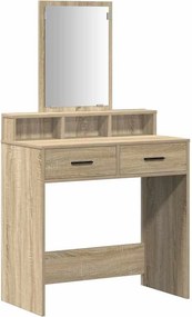 vidaXL Öltözködőasztal fiókkal Sonoma tölgy 79 x 41 x 140 cm Faanyag