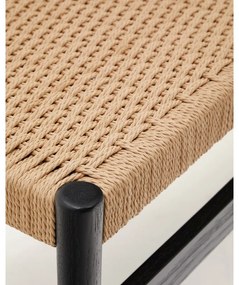 Fekete-natúr színű pad Zaide – Kave Home