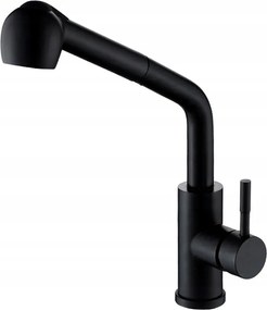 Konyhai Csaptelep Kihúzható Kifolyócsővel Matt Fekete Kétféle Zuhanyzási Mód