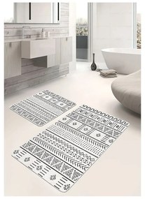 Fekete-fehér fürdőszobai kilépő szett 2 db-os 60x100 cm – Mila Home