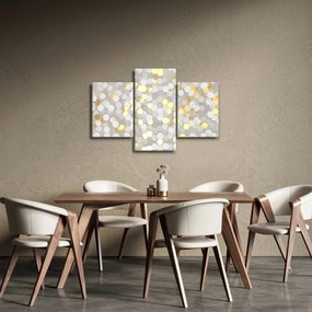 Kép - Arany és fehér hatszögek (90x60 cm)
