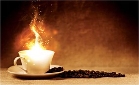 Flizelin fotótapéta Kávé szemes csésze aroma reggel 300x210 +ragasztó