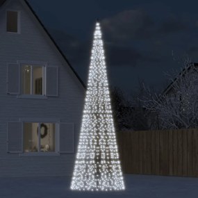 hideg fehér LED karácsonyfa zászlórúdra 1534 LED 500 cm