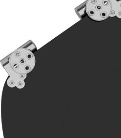 Lágy záródású WC ülőke 2 pcs Fekete 44 x 38 cm MDF lap