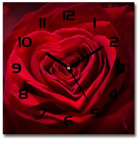 Szögletes üvegóra Vörös rózsa szív pl_zsk_30x30_c-f_75608886