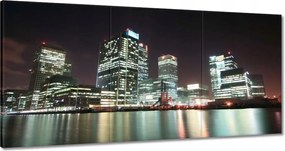 Vászonkép 60x30 Kivilágított felhőkarcolók Londonban