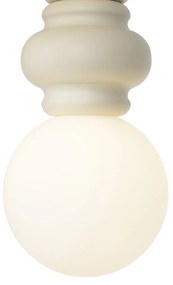 Retro függőlámpa bézs színű matt üveggel - Fedde