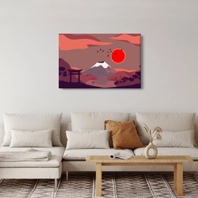 Kép - A Fuji-hegy illusztrációi (90x60 cm)