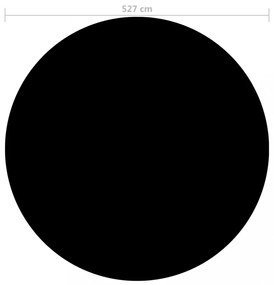 fekete polietilén medencetakaró 527 cm