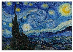 Gario Vászonkép Csillagos éjszaka - Vincent van Gogh, reprodukció Méret: 120 x 80 cm