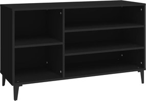 vidaXL fekete szerelt fa cipősszekrény 102x36x60 cm