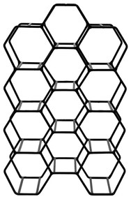 Fekete fém bortartó polcos állvány, palackok száma 12 Salbris – Light & Living