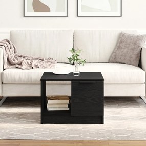 Kávézóasztal Fekete tölgy 50x50x36 cm Műszaki fa