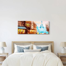 Kép - Esős idő és az Eiffel-torony (120x50 cm)