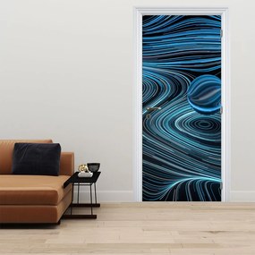Fotótapéta ajtóra - Kék absztrakció (95x205cm)