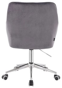 HR550K Grafit modern velúr szék krómozott lábbal