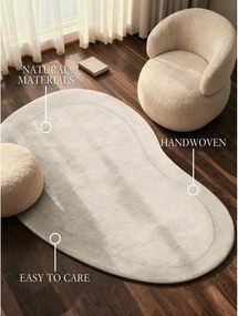 Krémszínű kézi szövésű gyapjúkeverék szőnyeg 125x200 cm Kari Organic – Villeroy&amp;Boch