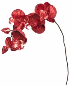 LEONARDO FIORE orchidea 85cm csillogó piros