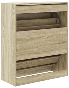 sonoma tölgy színű szerelt fa cipőszekrény 80 x 34 x 96,5 cm